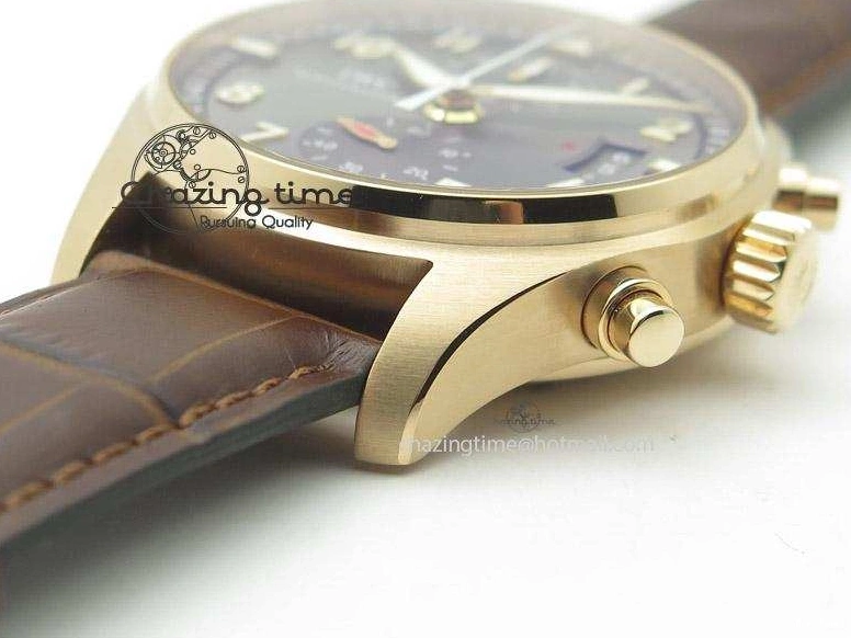 MIROTIME 0208 Pilot Chrono RG 3878 ZF Best Edition Grey Dial On Brown Leather Strap A UrbanChic 7330